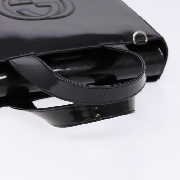 GUCCI Interlocking Hand Bag Patent Leather Black 000 1013 000 1013 - Picture 7 of 12